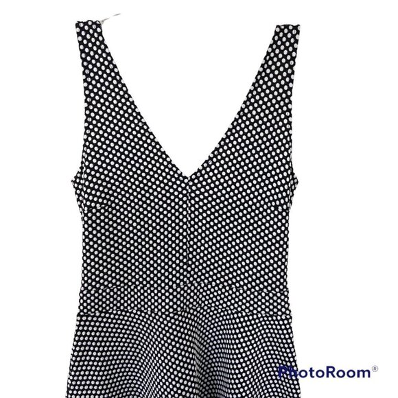 ✨2/$20✨ Forever 21 Black and White Polka Dots A-Line Dress Size Medium - Picture 4 of 12
